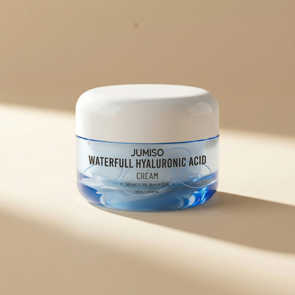 Jumiso — Waterfull Hyaluronic Acid Cream 50ml — editorial — fundo bege