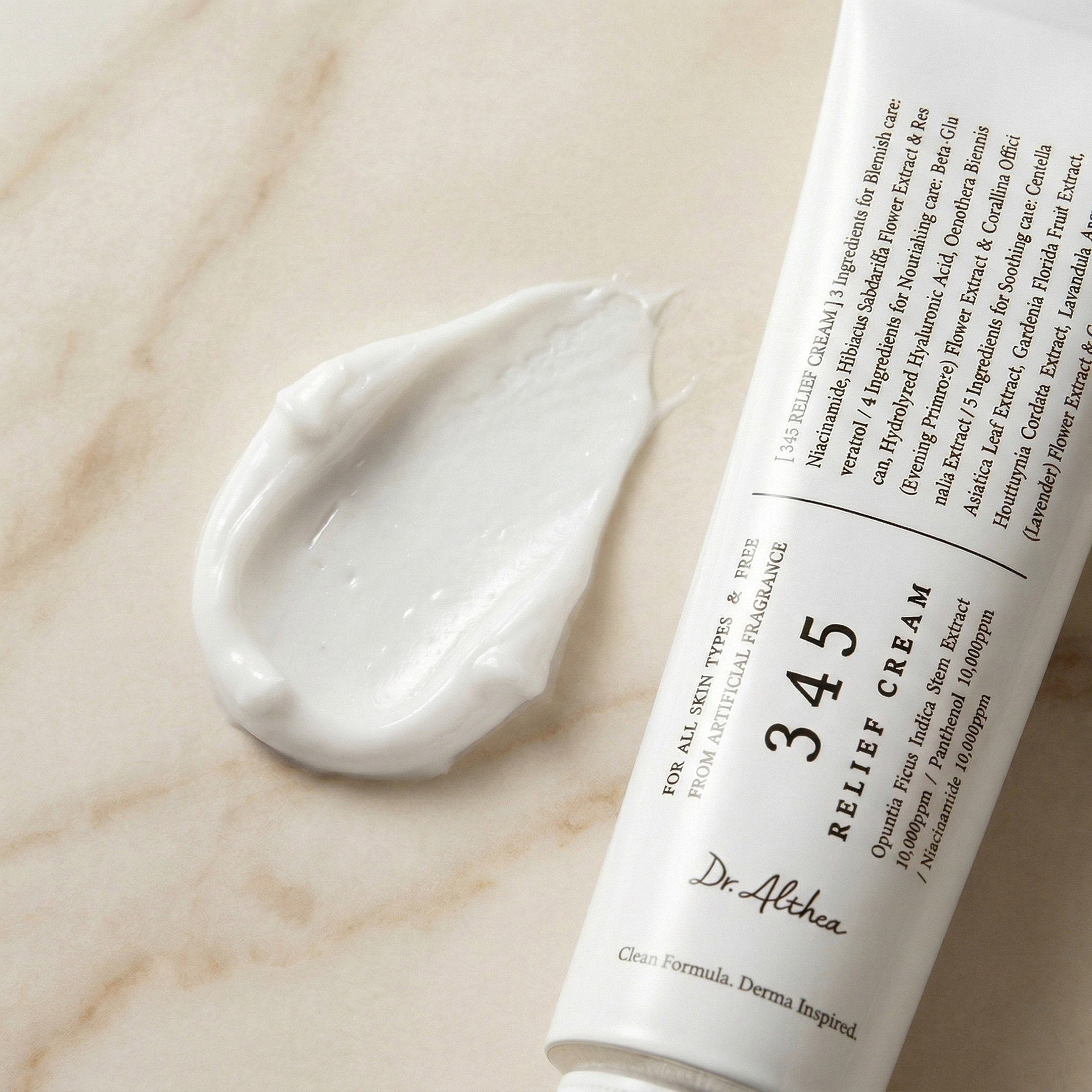 Dr.Althea — 345 Relief Cream 50ml — detalhe da embalagem