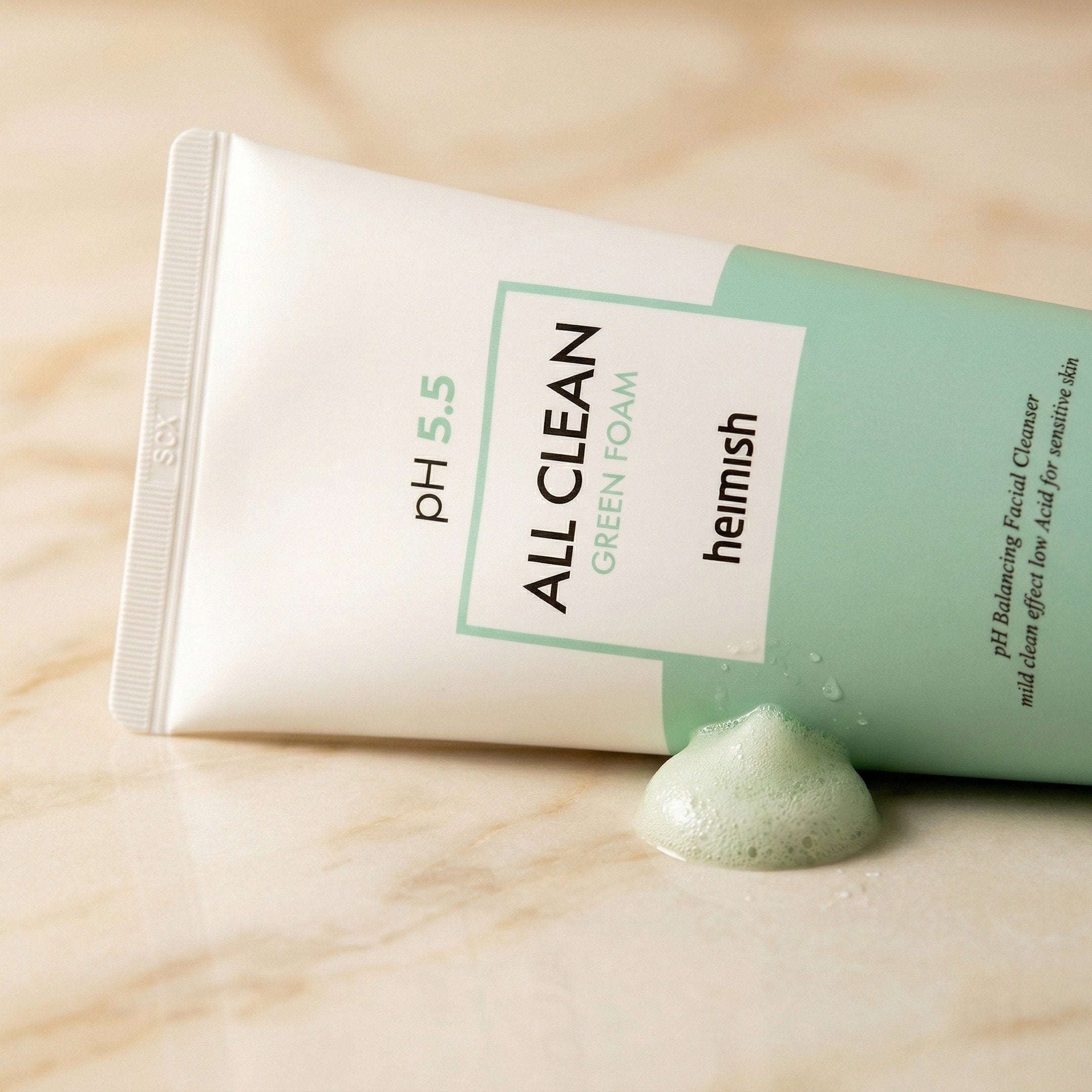 Heimish — All Clean Green Foam pH 5.5 — detalhe da embalagem