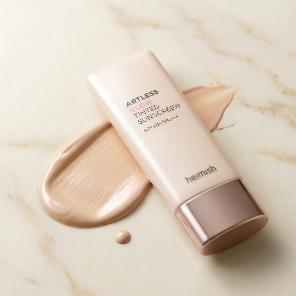 Heimish — Artless Glow Base SPF 50+ PA+++ 40ml — detalhe da embalagem