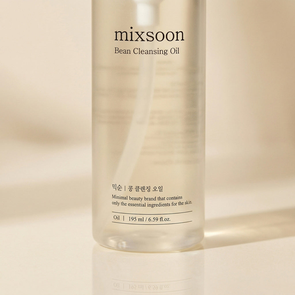 Mixsoon — Bean Cleansing Oil 195ml — contexto de ritual de skincare