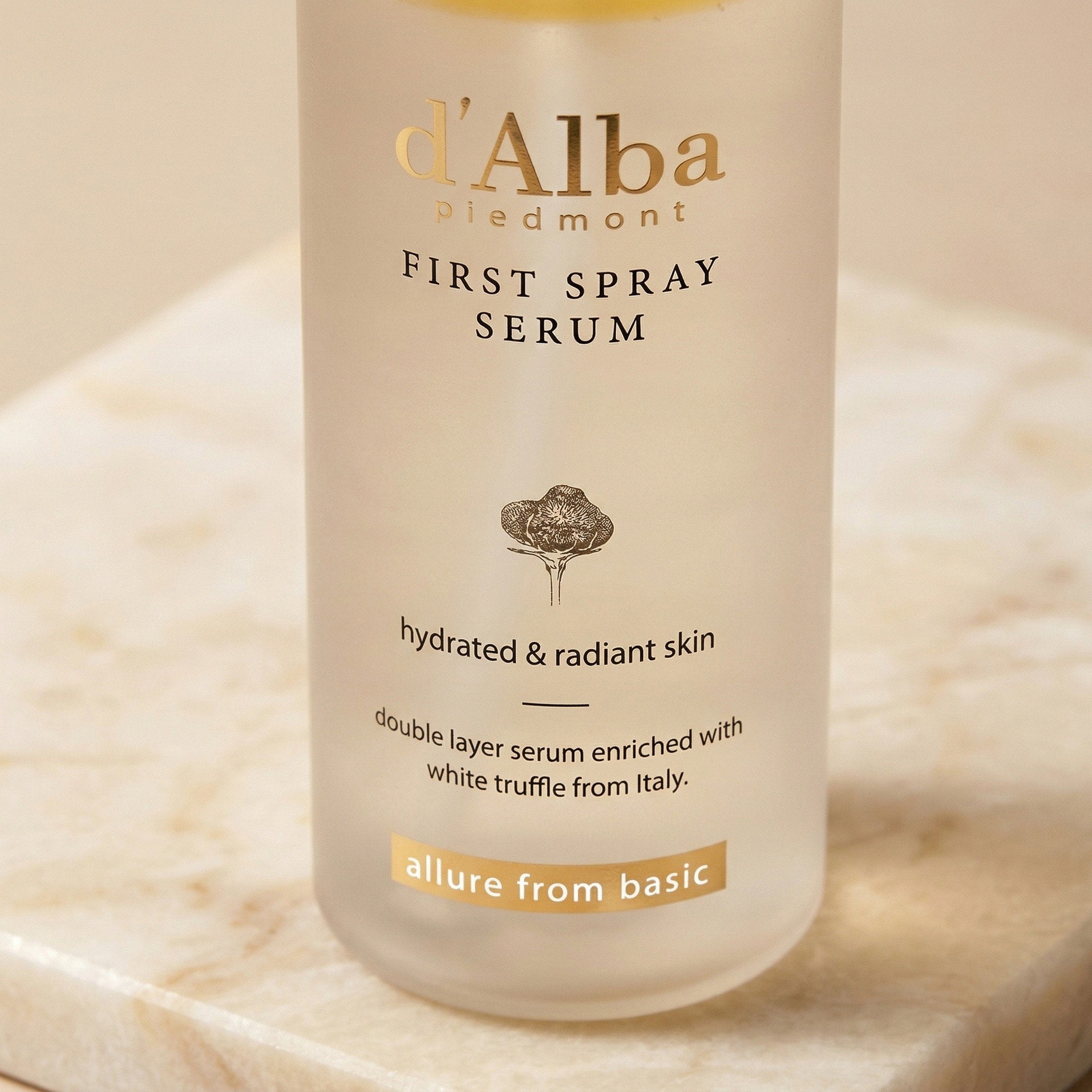 d'Alba — White Truffle First Spray Serum 100ml — detalhe da embalagem
