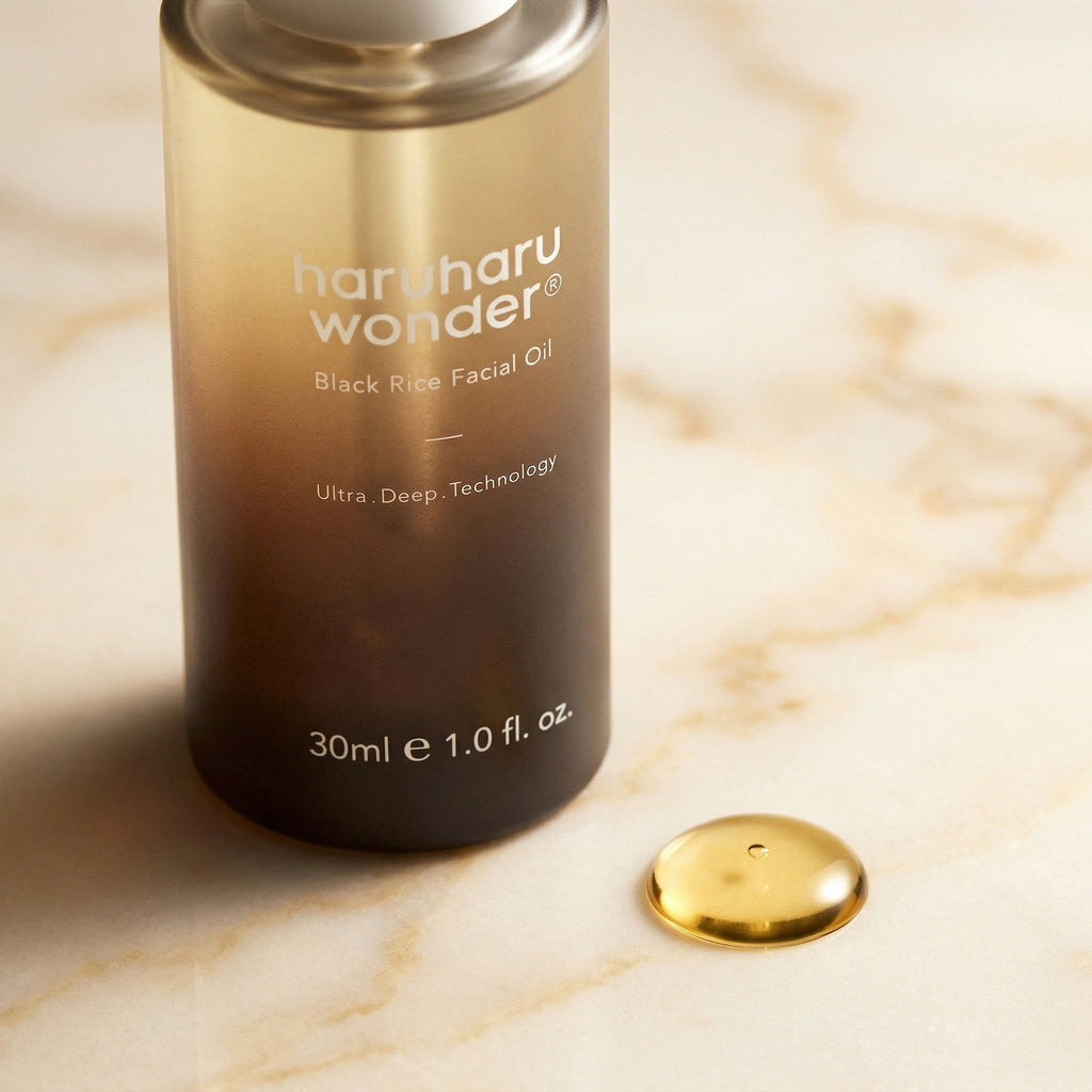 Haruharu Wonder — Black Rice Facial Oil 30ml — detalhe da embalagem