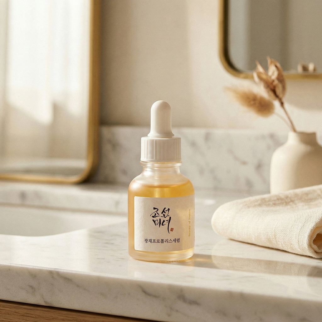 Beauty of Joseon — Glow Serum : Propolis + Niacinamide 30ml — contexto de ritual de skincare