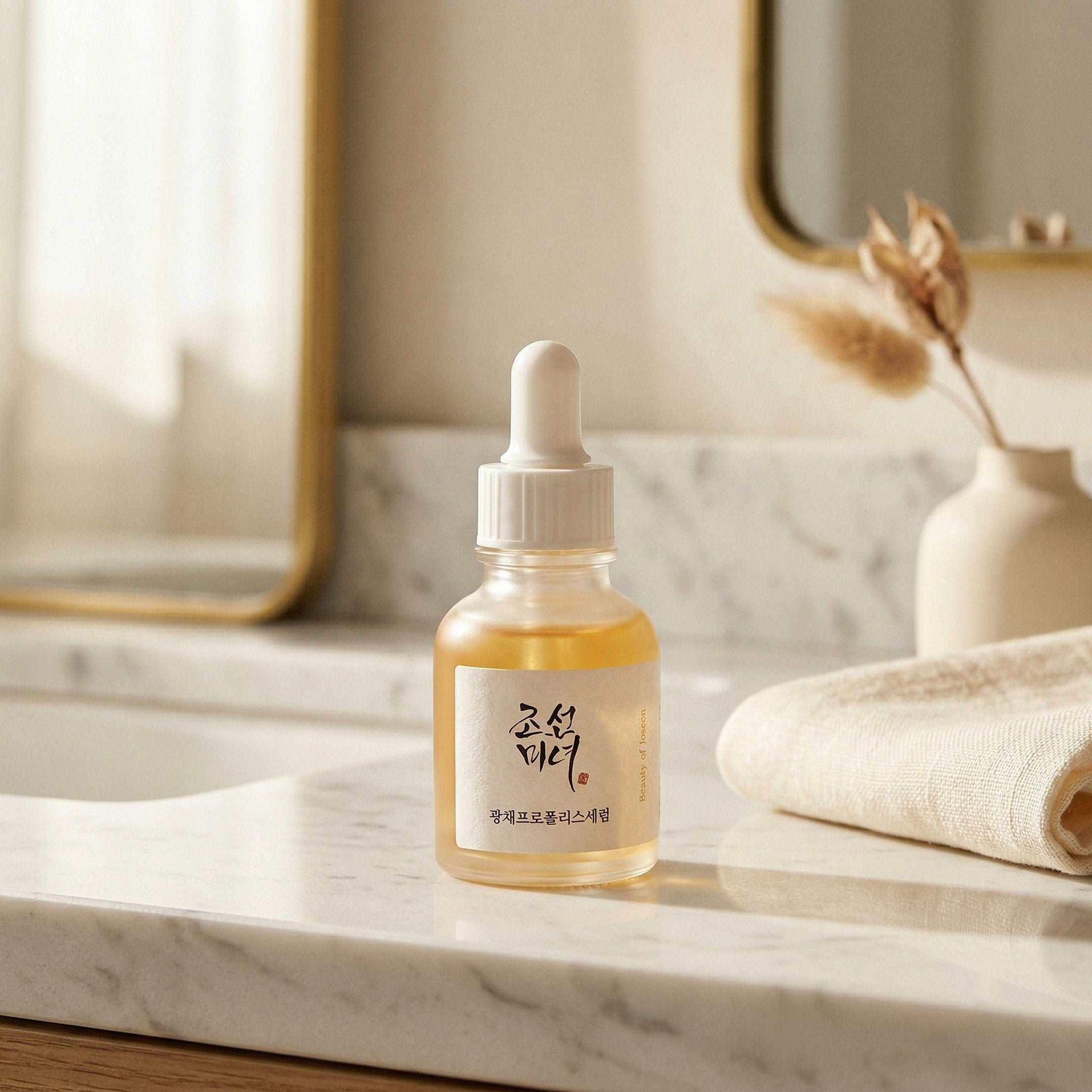 Beauty of Joseon — Glow Serum : Propolis + Niacinamide 30ml — contexto de ritual de skincare