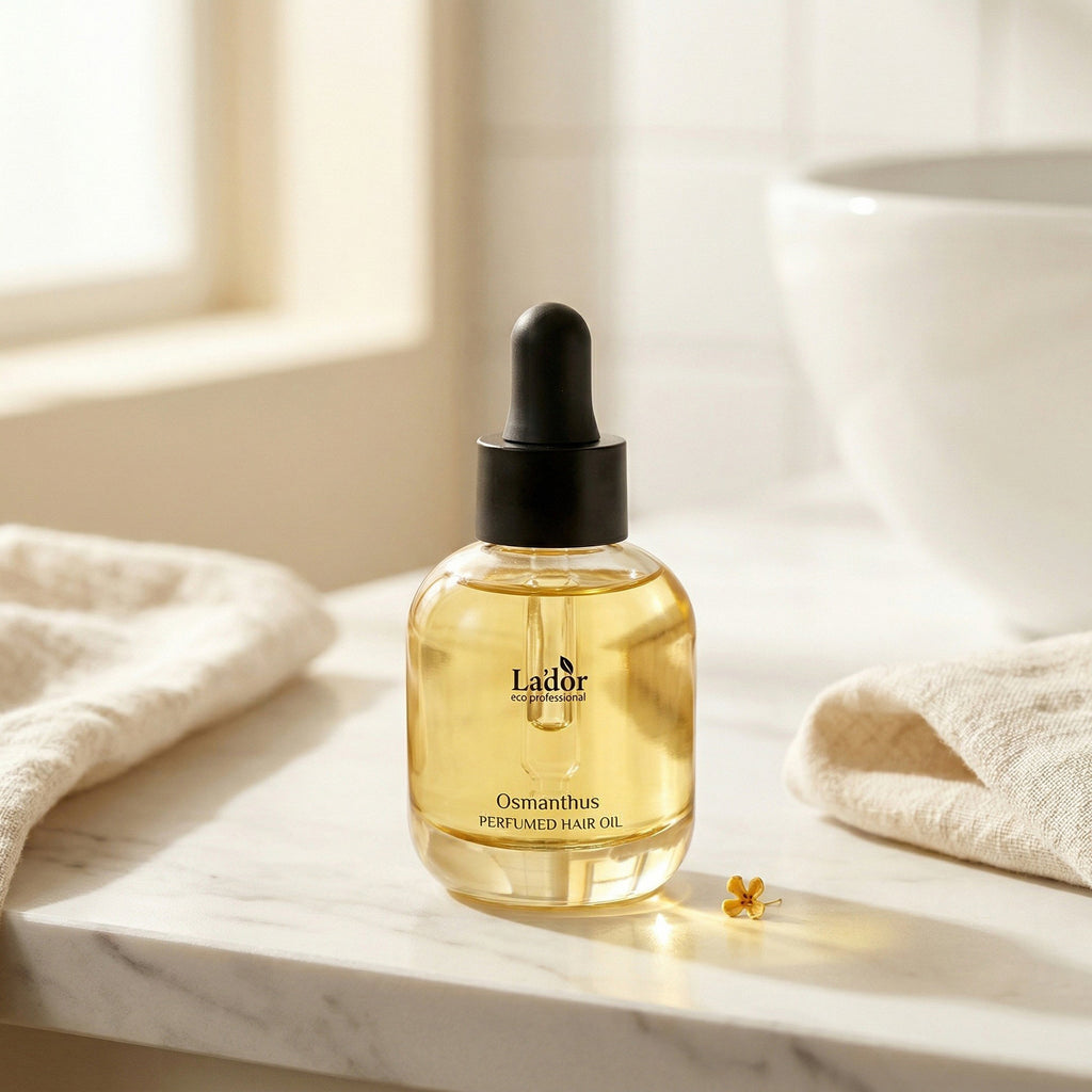 Lador — Perfumed Hair Oil Osmanthus 30ml — contexto de ritual de skincare