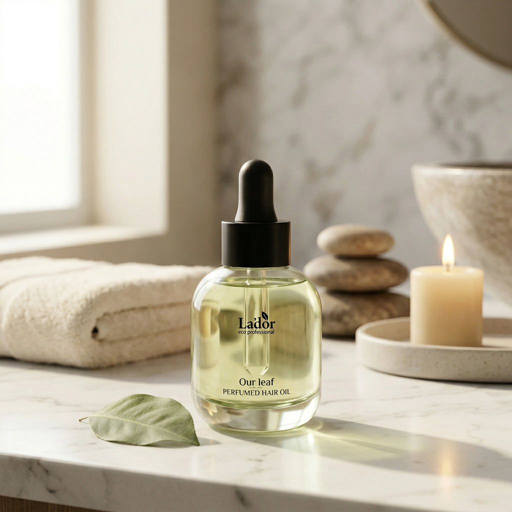 Lador — Perfumed Hair Oil Our Leaf 30ml — contexto de ritual de skincare