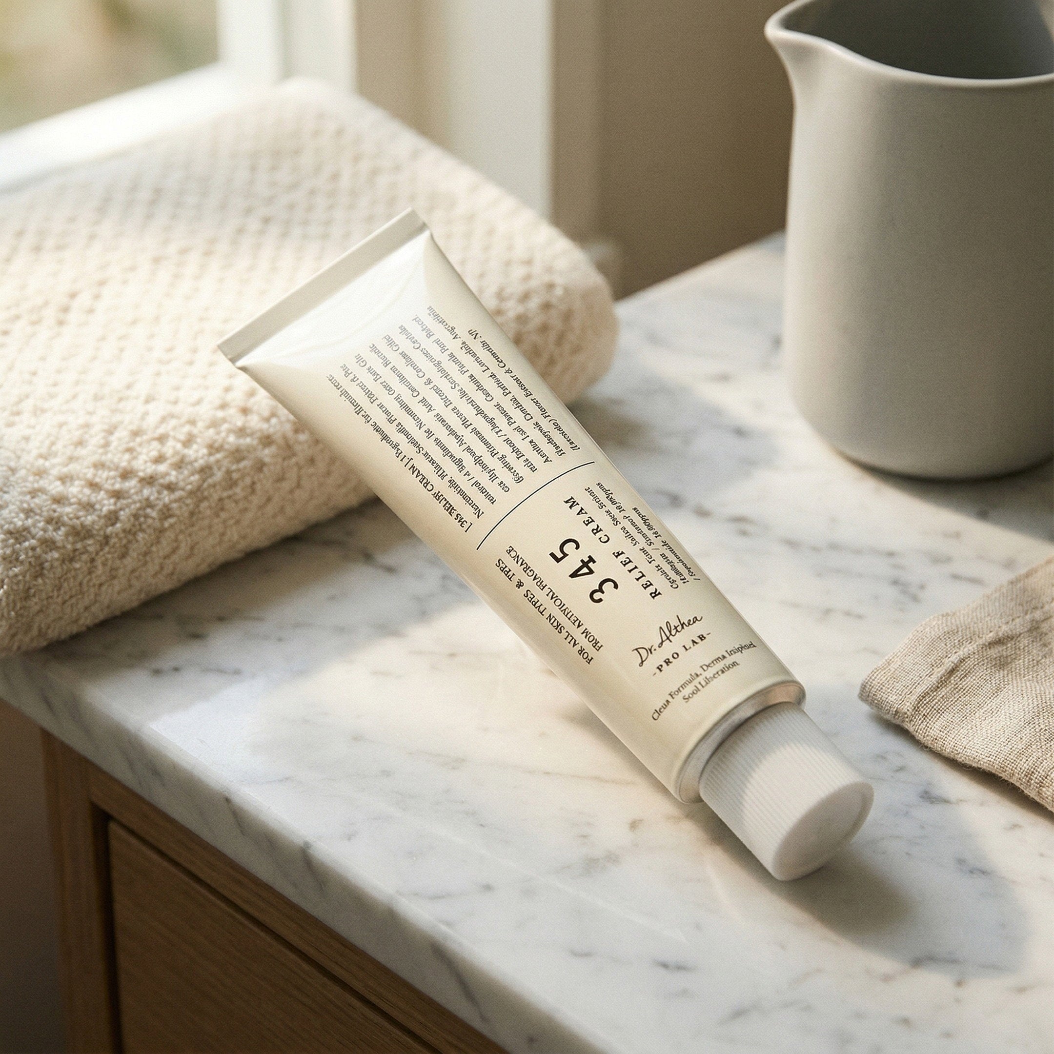 Dr.Althea — 345 Relief Cream 50ml — contexto de ritual de skincare