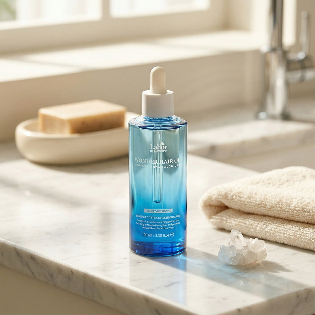 Lador — Wonder Hair Oil 100ml — contexto de ritual de skincare