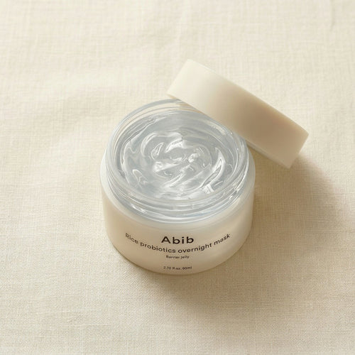 Abib — Rice Probiotics Overnight Mask 80ml — detalhe da embalagem