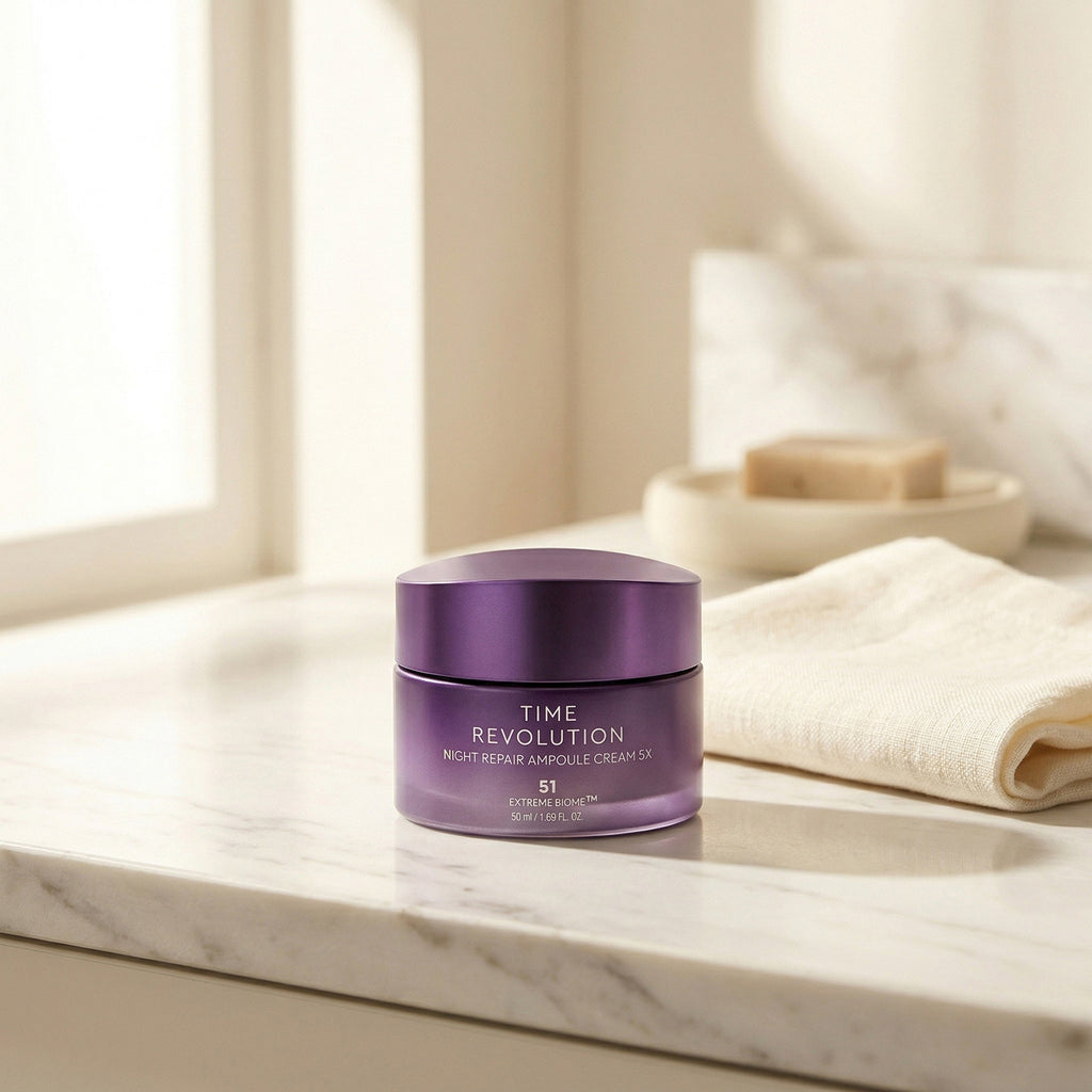 Missha — Time Revolution Night Repair Ampoule Cream 50ml — detalhe da embalagem